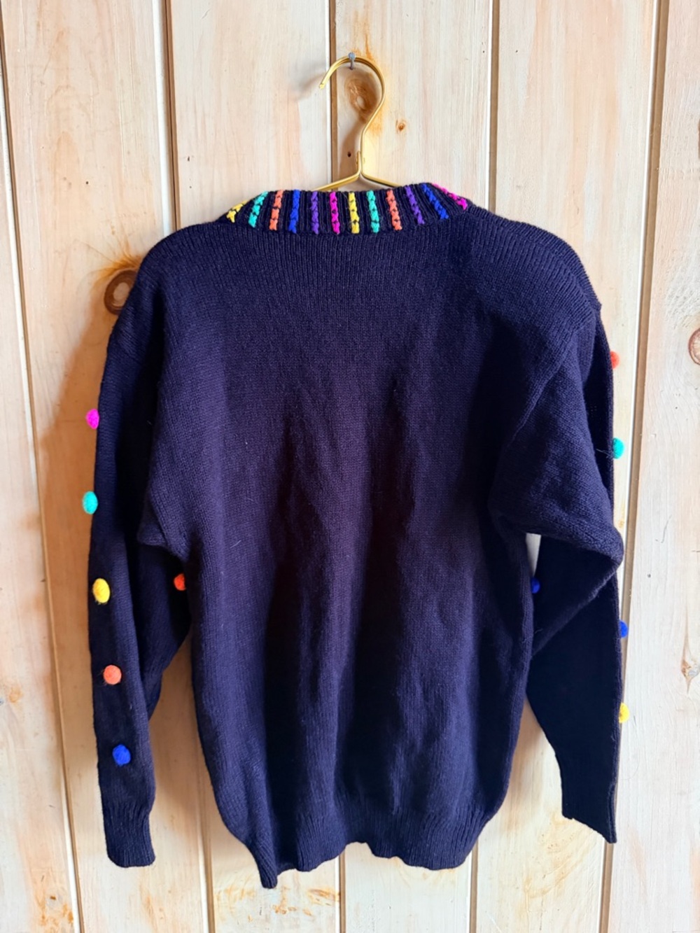 Vintage Cervelle Pom-Pom Crewneck Sweater - Picture 6 of 6